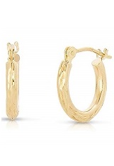 beautiful gold delicate style baby huggie earrings